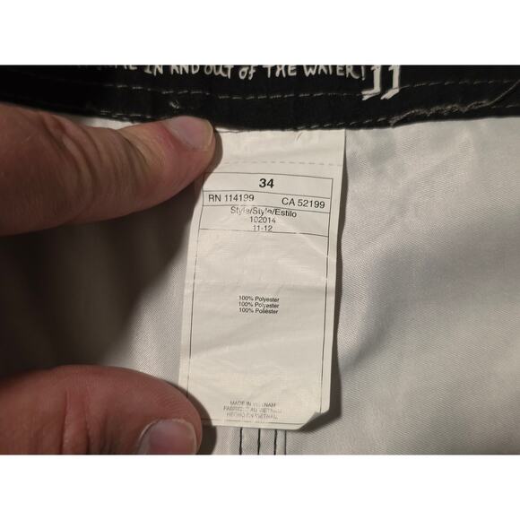 Quiksilver Amphibian Hybrid Men's Gray Swim Shorts Trunks Size 34 - Picture 8 of 9